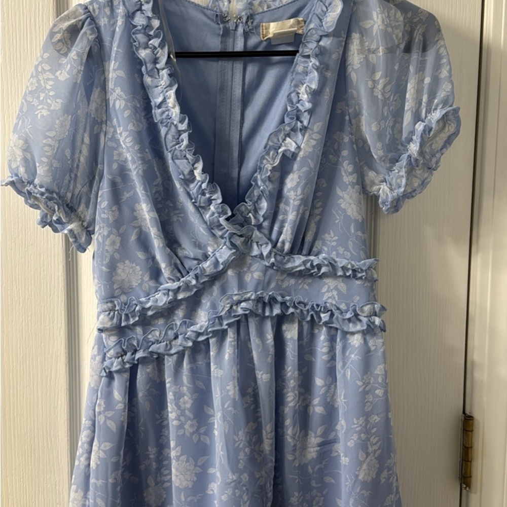 Altar’D State Light Blue Floral Dress/Romper